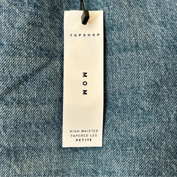 Topshop | Double Ripped Mom Jeans in Mid Medium Blue Wash | size 34 x 28‎ - Picture 7 of 11